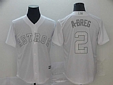 Astros 2 Alex Bregman A Breg White 2019 Players' Weekend Player Jersey,baseball caps,new era cap wholesale,wholesale hats